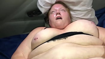 TreyLongzXXX With Red-haired Plus-size Who Sucks, Fucks, And Uses Plaything Until She Blasts Inwards An Slightly legal Wheeler Semi Truck Point of view