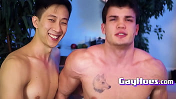 Jaw-dropping Chinese Jock Barebacks His Super-cute Buddy  - Tyler Wu, Kurt Adam