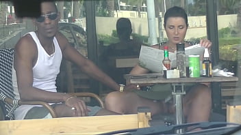 Hotwife Wifey #4 Part 3 - Husband films me outside a cafe Upskirt Displaying and having an Bi-racial affair with a Dark-hued Man!!!