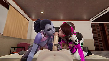 Overwatch Compilation D.VA and Widowmaker l 3 dimensional animation