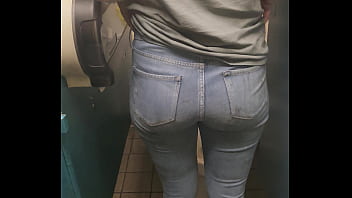 Public stall at work yam-sized booty white doll employee screwed rear end