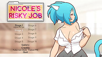 Nicole Risky Job [Hentai game PornPlay ] Ep.2 rubbin' breasts to attract more clients