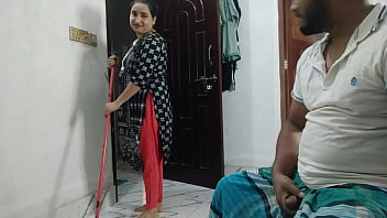 Showcasing hard-on on real indian maid